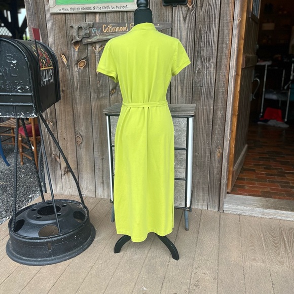 Talbots size Medium lime green Summer dress - Picture 5 of 7
